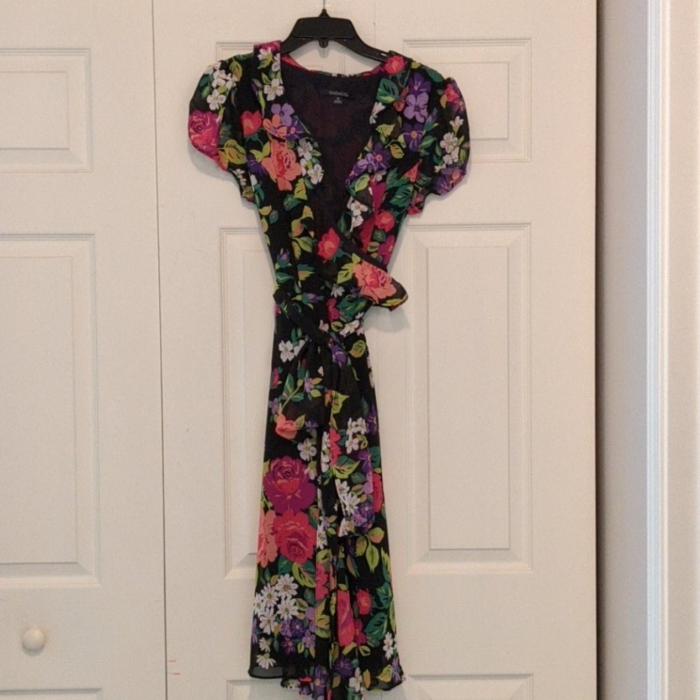 NEW Chadwick's Floral Wrap Dress - Size 12